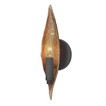 Applique Contemporanea Willow Acciaio Nero Carbone Oro Deluxe Oro 1 Luce E14