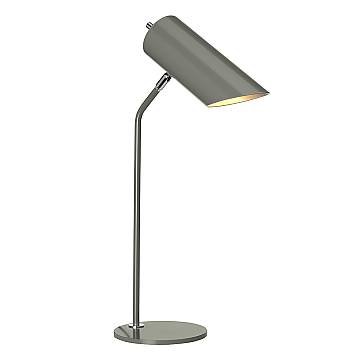 Lampada Scrivania Industrial Nordico Quinto Acciaio Grigio Nichel 1 Luce E27