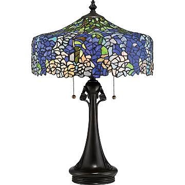 Lampada Da Scrivania Tiffany Coba Light Acciaio Bronzo Vintage 3 Luci E27