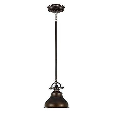 Sospensione Industrial Nordica Emery Metallo Bronzo Piccola1 Luce E27