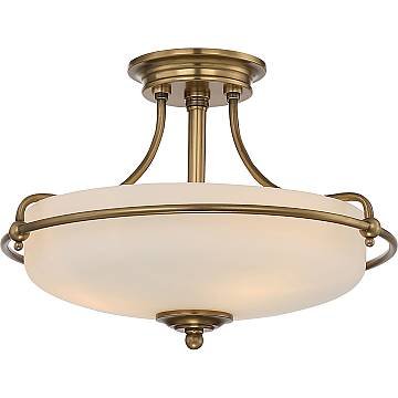 Lampadario Contemporaneo Griffin Metallo Ottone Anticato 3 Luci E27