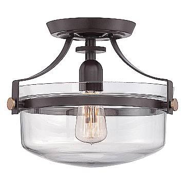Sospensione Contemporanea Penn Station Vetro Bronzo Western 1 Luce E27