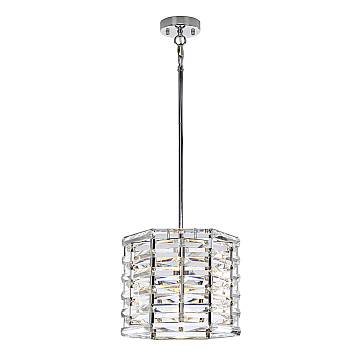 Sospensione Contemporanea Shoal Acciaio Nichel Lucido 1 Luce E27