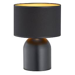 Lampada Da Tavolo Nordica Aspen 1 Luce In Acciaio Nero E Oro