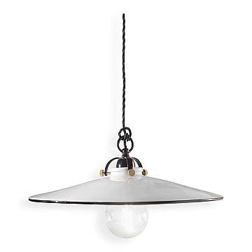 Lampadario Classico Asti Ottone E Ceramica Ferro E Ceramica Nero 1 Luce E27