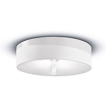 Plafoniera Grande Vintage Decò Pi Ceramica Bianco Grezzo 1 Luce E27