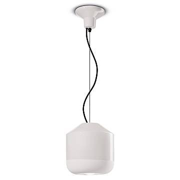 Sospensione Piccola Vintage Decò Bellota Ceramica Bianco Grezzo 1 Luce E27