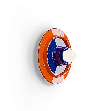 Applique Deco Voilà Ceramica Arancio Volpe Blu Robot 1 Luce E29