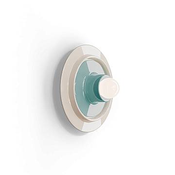 Applique Deco Voilà Ceramica Azzurro Crema 1 Luce E28