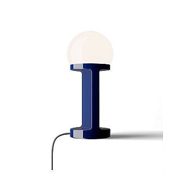 Lampada Da Tavolo Classica Habea Ceramica Blu Robot 1 Luce E14