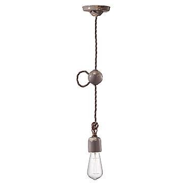 Sospensione Vintage Ceramica Tortora 1 Luce E27