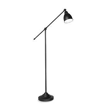 Piantana Industrial-Minimal Newton Metallo Nero 1 Luce E27