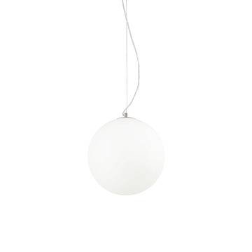 Sospensione Moderna Mapa Vetro Acidato Bianco 1 Luce E27 D30Cm