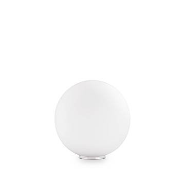 Lampada Da Scrivania-Ufficio Moderna Mapa Vetro Bianco 1 Luce E27 D20Cm