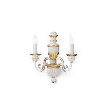 Applique Classica Firenze Materie Plastiche Bianco 2 Luci E14