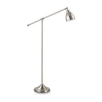 Piantana Industrial-Minimal Newton Metallo Cromo 1 Luce E27