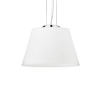 Sospensione Moderna Cylinder Metallo Bianco 1 Luce E27