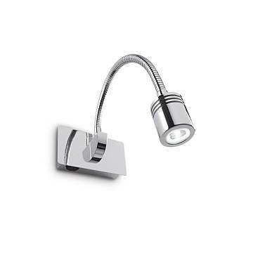 Applique Moderna Dynamo Metallo Cromo Flessibile Led 3W 4000K