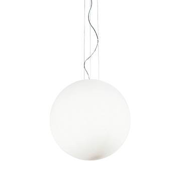 Sospensione Moderna Mapa Vetro Acidato Bianco 1 Luce E27 D50Cm