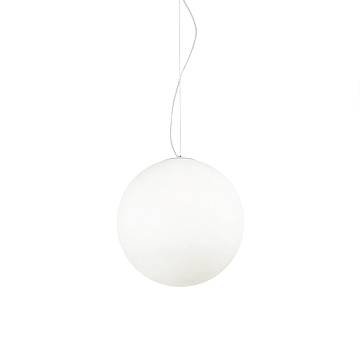 Sospensione Moderna Mapa Vetro Acidato Bianco 1 Luce E27 D40Cm