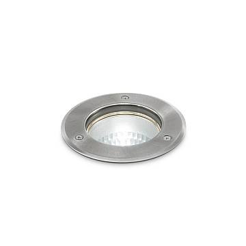 Faretto-Calpestabile Moderno Park Metallo Cromo 1 Luce E27