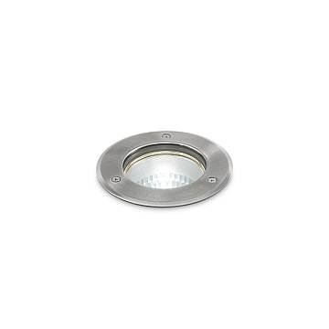 Faretto-Calpestabile Moderno Park Metallo Cromo 1 Luce Gu10