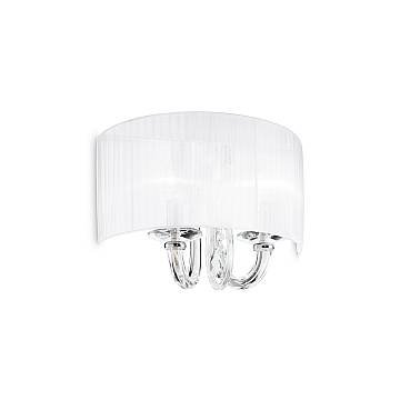 Applique Contemporanea Swan Corda Bianco 2 Luci E14