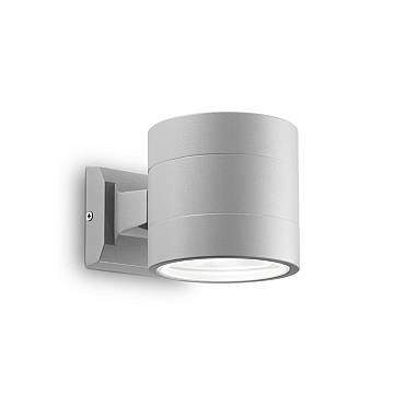 Applique Moderna Snif Round Alluminio Grigio 1 Luce G9 3W 3000K Luce Calda