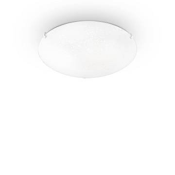 Plafoniera Moderna Lana Vetro Bianco 2 Luci E27