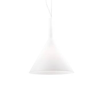 Sospensione Moderna Cocktail Vetro Bianco 1 Luce E27