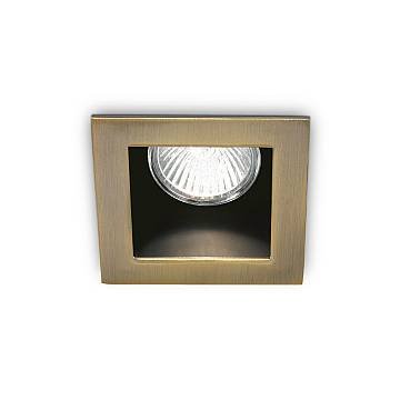 Faretto Incasso Moderno Funky Metallo Ottone Brunito 1 Luce Gu10