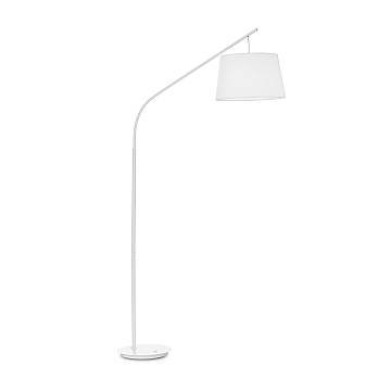 Piantana Industrial-Minimal Daddy Metallo Bianco 1 Luce E27