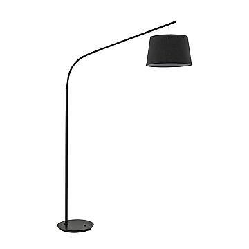 Piantana Industrial-Minimal Daddy Metallo Nero 1 Luce E27