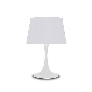 Lampada Da Scrivania-Ufficio Moderna London Metallo Bianco 1 Luce E27 Big