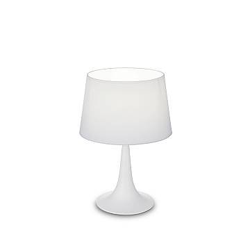 Lampada Da Scrivania-Ufficio Moderna London Metallo Bianco 1 Luce E27 Small