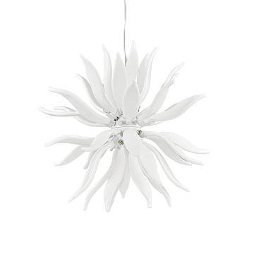 Sospensione Contemporanea Leaves Metallo Bianco 12 Luci G9 3W 3000K Luce Calda