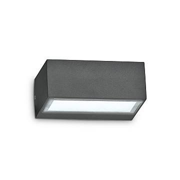 Applique Moderna Twin Alluminio Antracite 1 Luce G9 3W 3000K Luce Calda