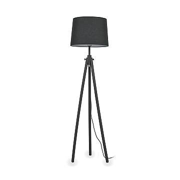 Piantana Industrial-Minimal York Legno Nero 1 Luce E27