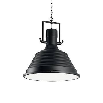 Sospensione Rustica-Country Fisherman Metallo Nero 1 Luce E27