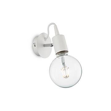 Applique Moderna Edison Metallo Bianco 1 Luce E27