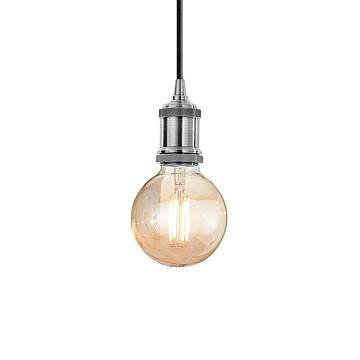 Sospensione Rustica-Country Frida Metallo Cromo 1 Luce E27