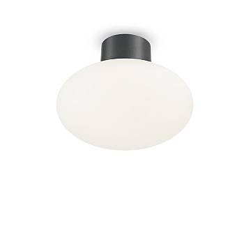 Plafoniera Moderna Clio Alluminio Antracite 1 Luce E27