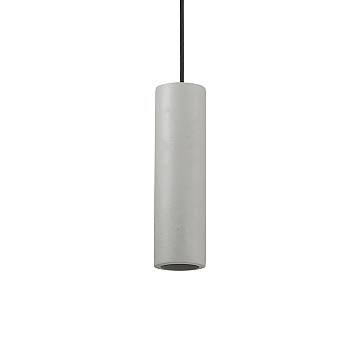 Sospensione Moderna Round Oak Metallo Cemento Grigio 1 Luce