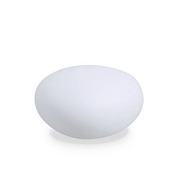 Piantana Moderna Sasso Materie Plastiche Bianco 1 Luce E27 D41Cm