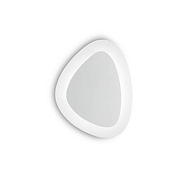 Applique Moderna Gingle Metallo Bianco Led 19W 3000K Luce Calda