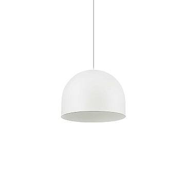 Sospensione Industrial-Minimal Tall Metallo Bianco 1 Luce E27