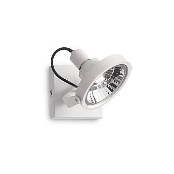 Plafoniera Moderna Glim Metallo Bianco 1 Luce Gu10 10W 3000K Luce Calda