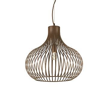 Sospensione Industrial-Minimal Onion Metallo Coffee 1 Luce E27 D47Cm