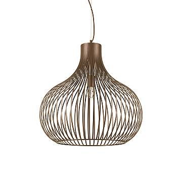 Sospensione Industrial-Minimal Onion Metallo Coffee 1 Luce E27 D59Cm