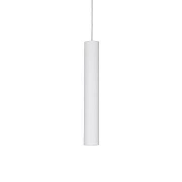 Sospensione Industrial-Minimal Tube Alluminio Bianco Led 9W 3000K D4Cm